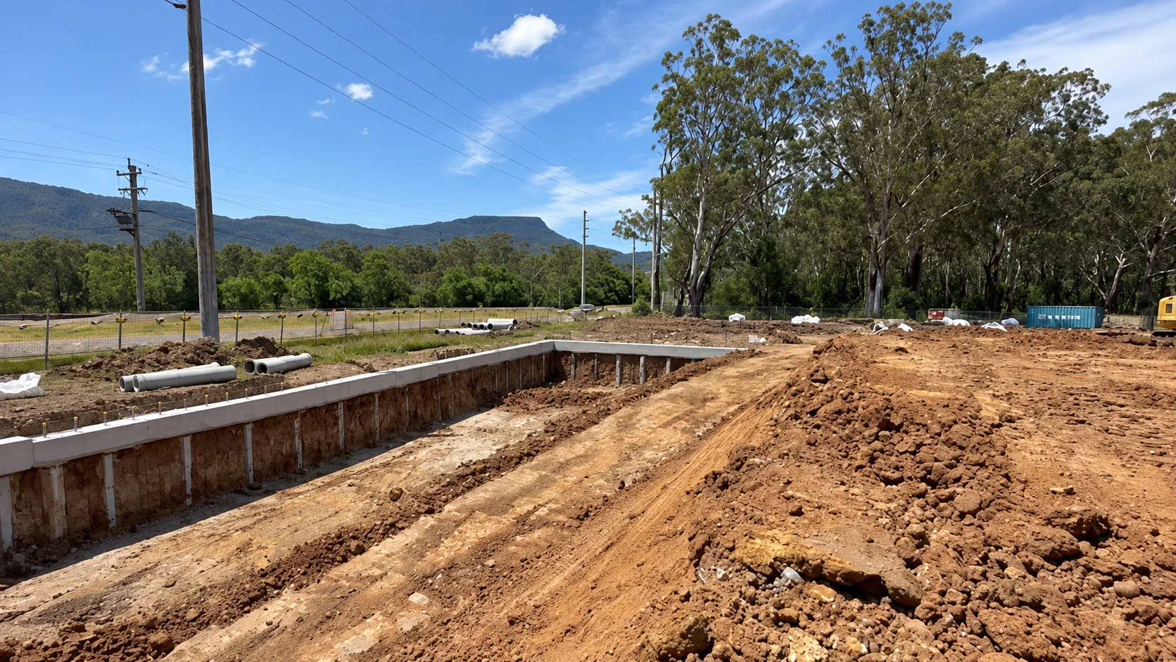 Retaining wall and excavation works at SGD Civil’s Katoomba site