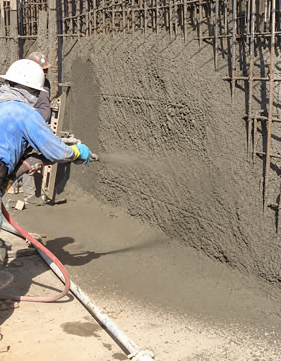 Shotcrete — civil engineering works